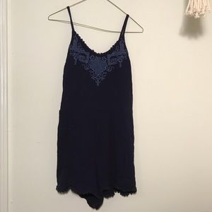 XS detailed royal blue romper